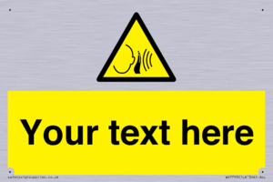 Custom warning sudden loud noise